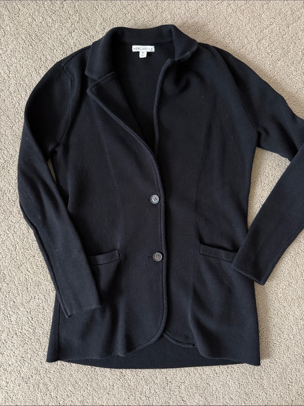 Madewell Black Knit Blazer Jacket